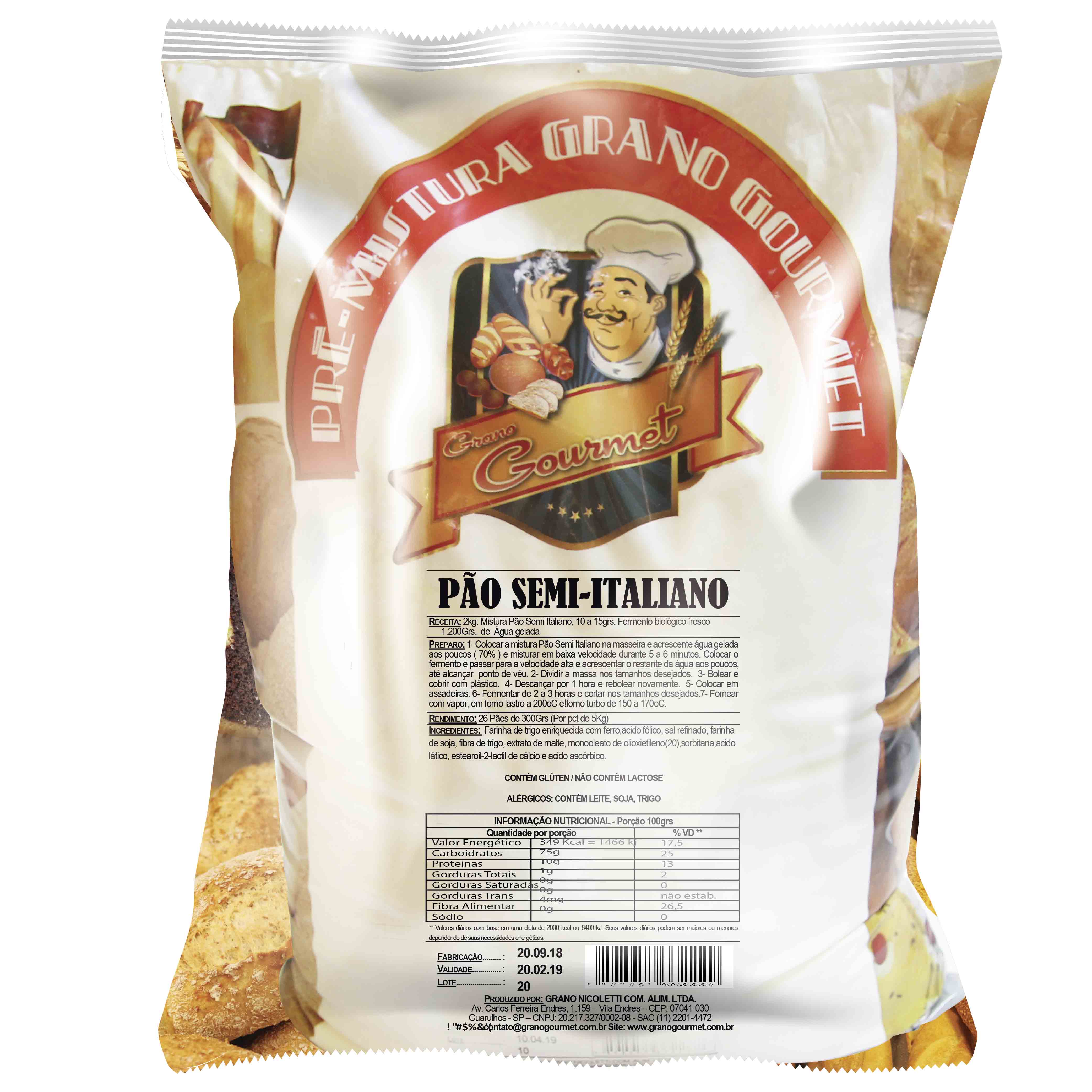 Pão Semi Italiano - Pacote 5kg