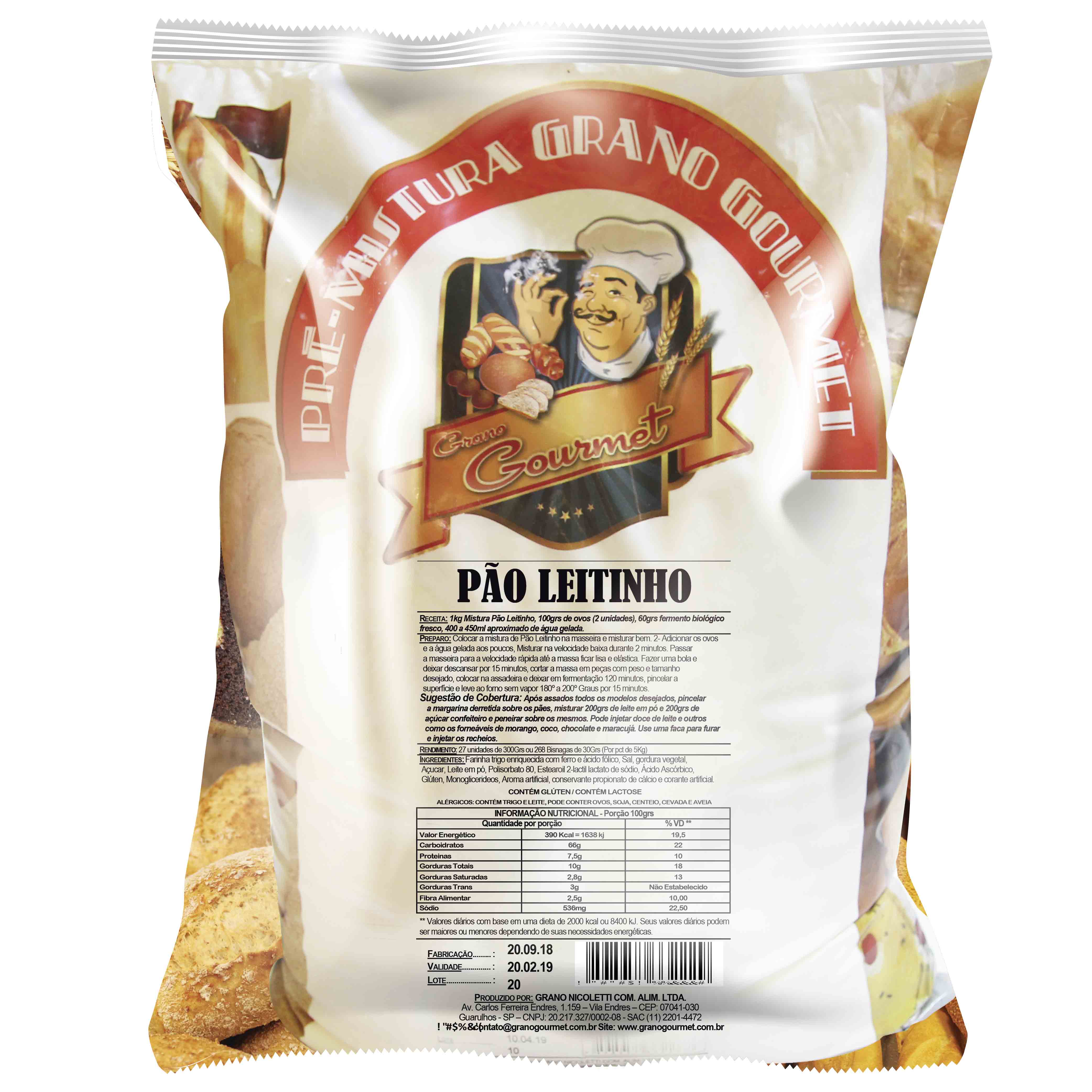 Pão Leitinho - Pacote 5kg