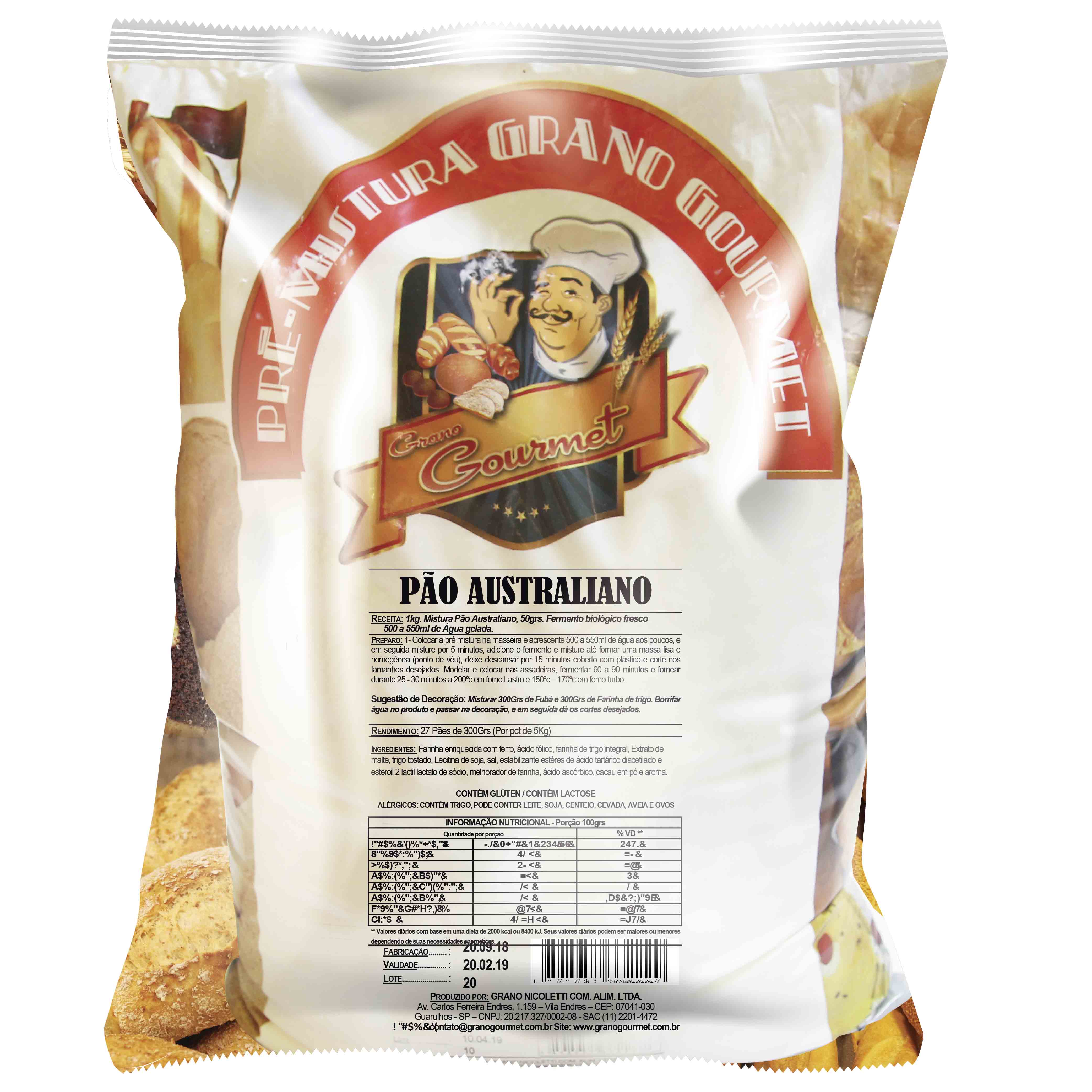 Pão Australiano - Pacote 5kg