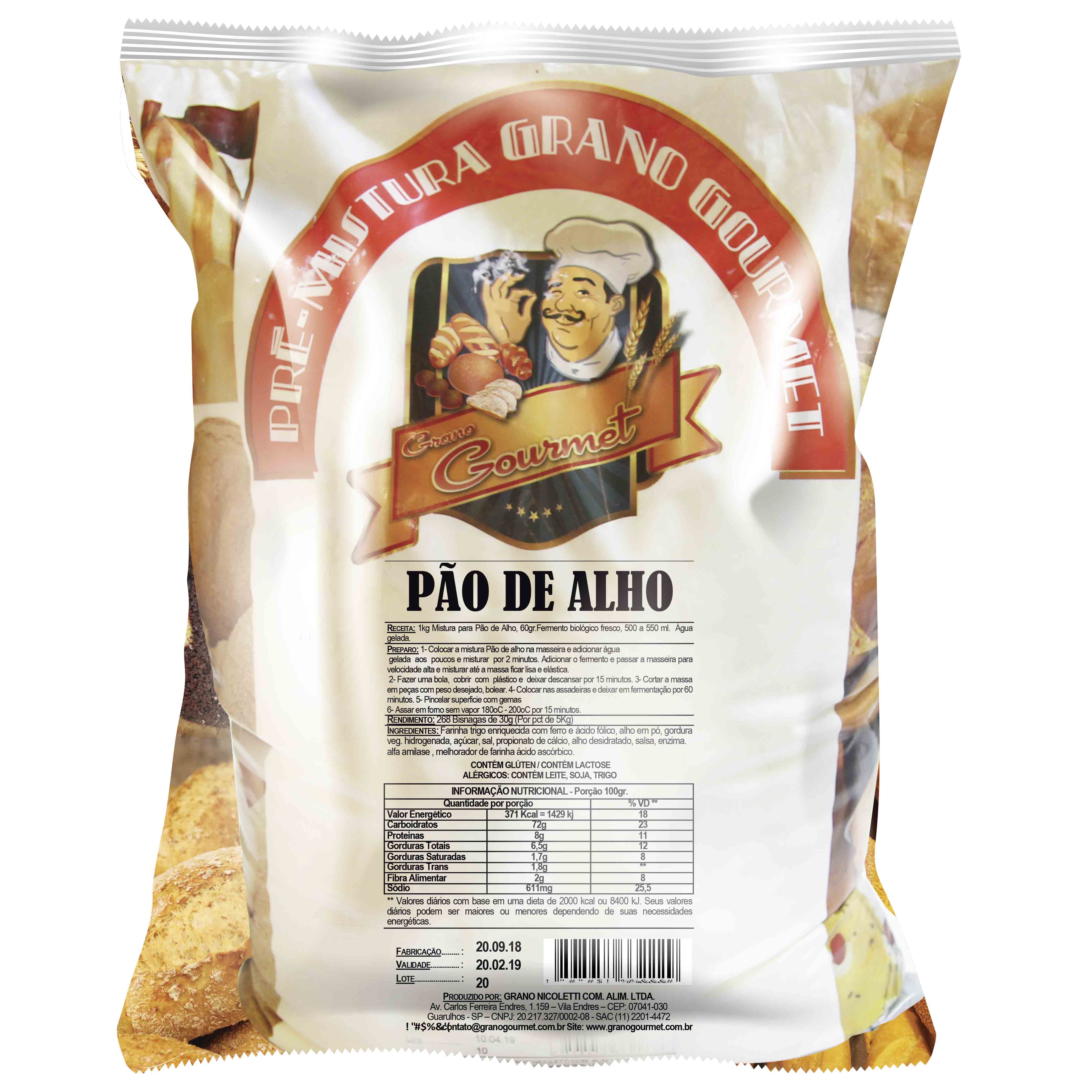 Pão de Alho - Pacote 5kg