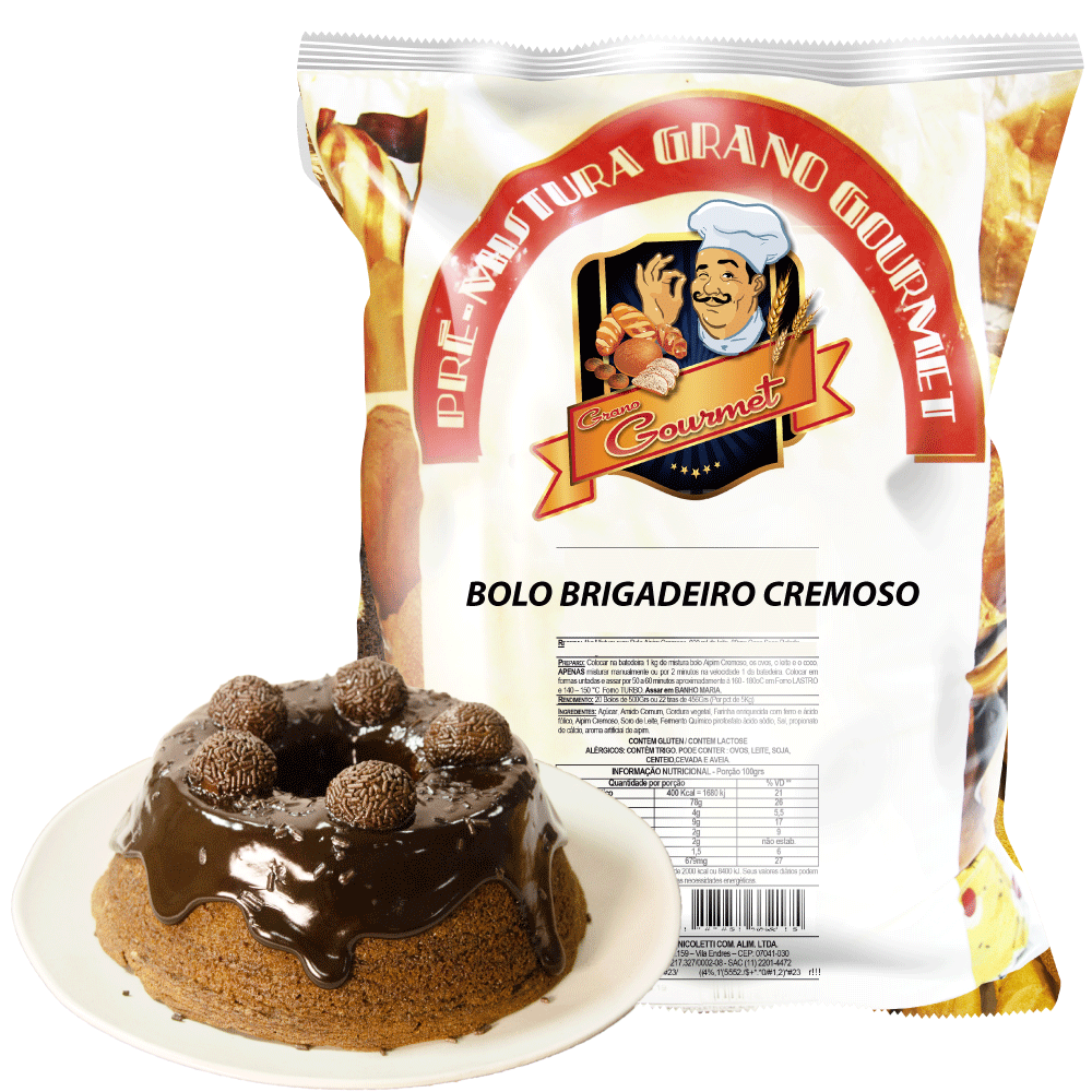 Bolo Cremoso Brigadeiro - 5kg