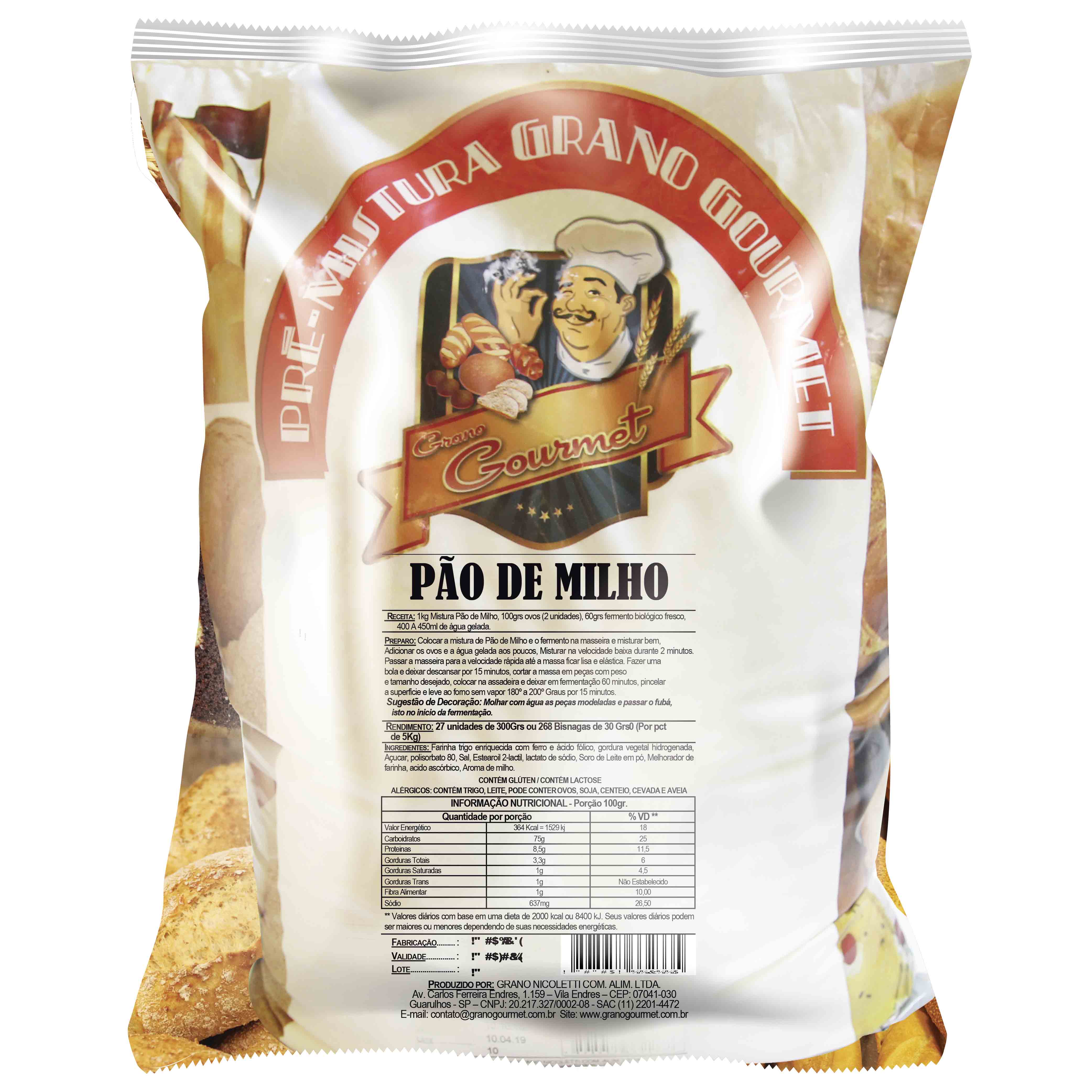 Pão de Milho - Pacote 5kg