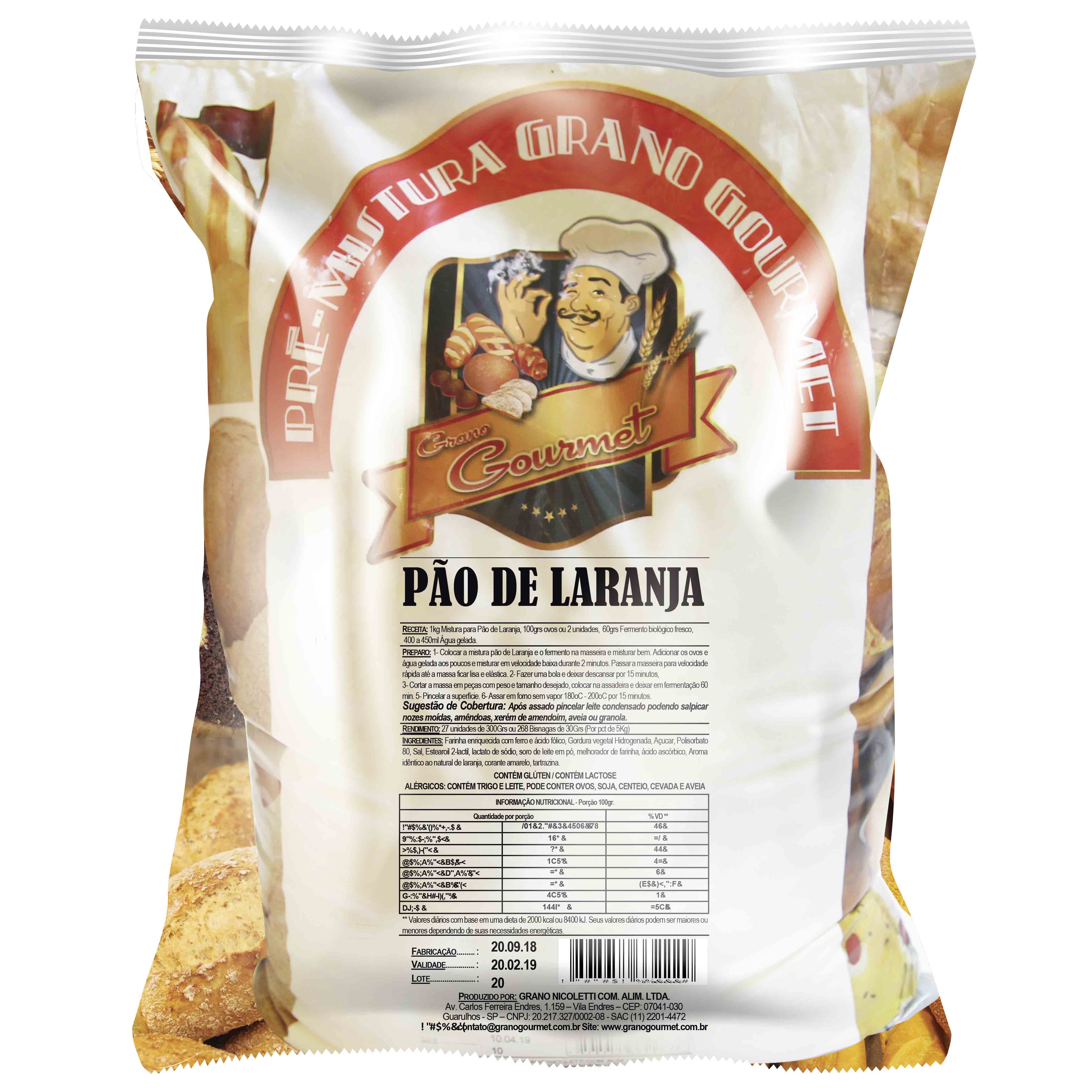 Pão de Laranja - Pacote 5kg