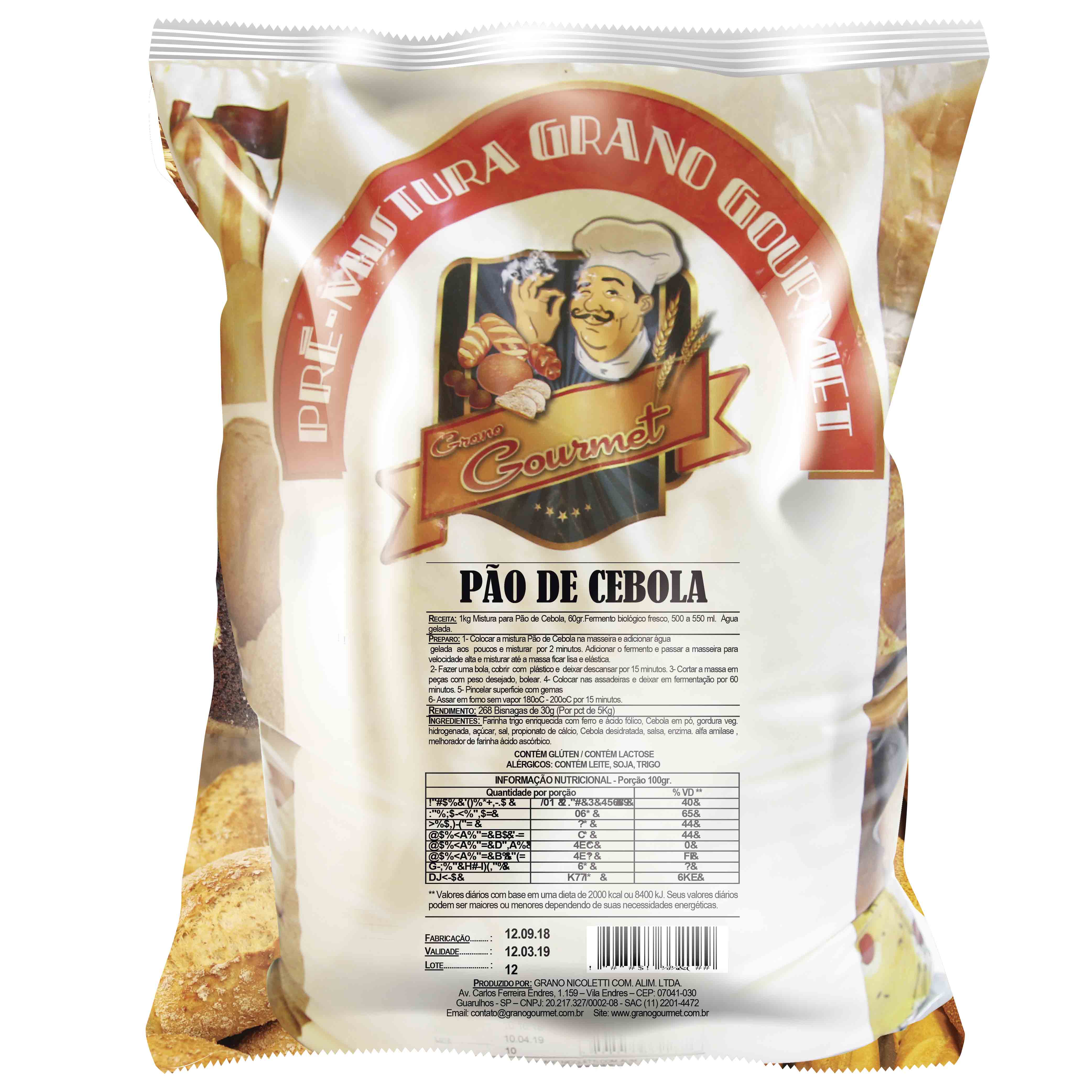 Pão de Cebola - Pacote 5kg
